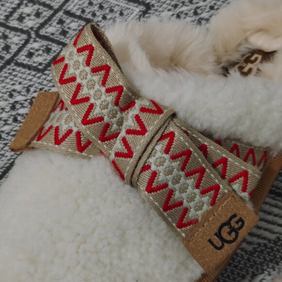 UGG Plush Bow Mule Slippers - Picture 2 of 7